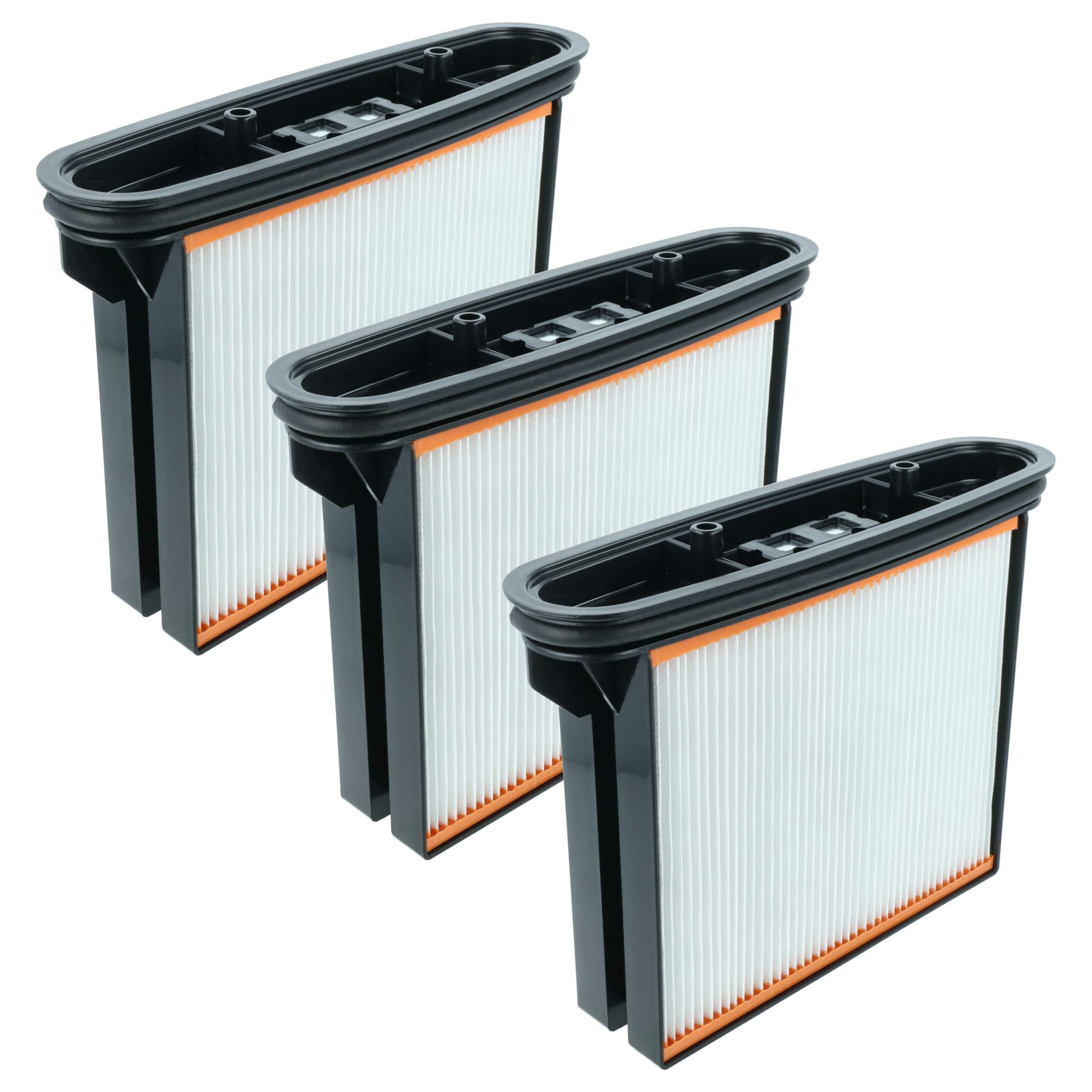Filtro plissado 3x para Bosch 1609203C34 - Aspirador Bosch/Starmix vhbw