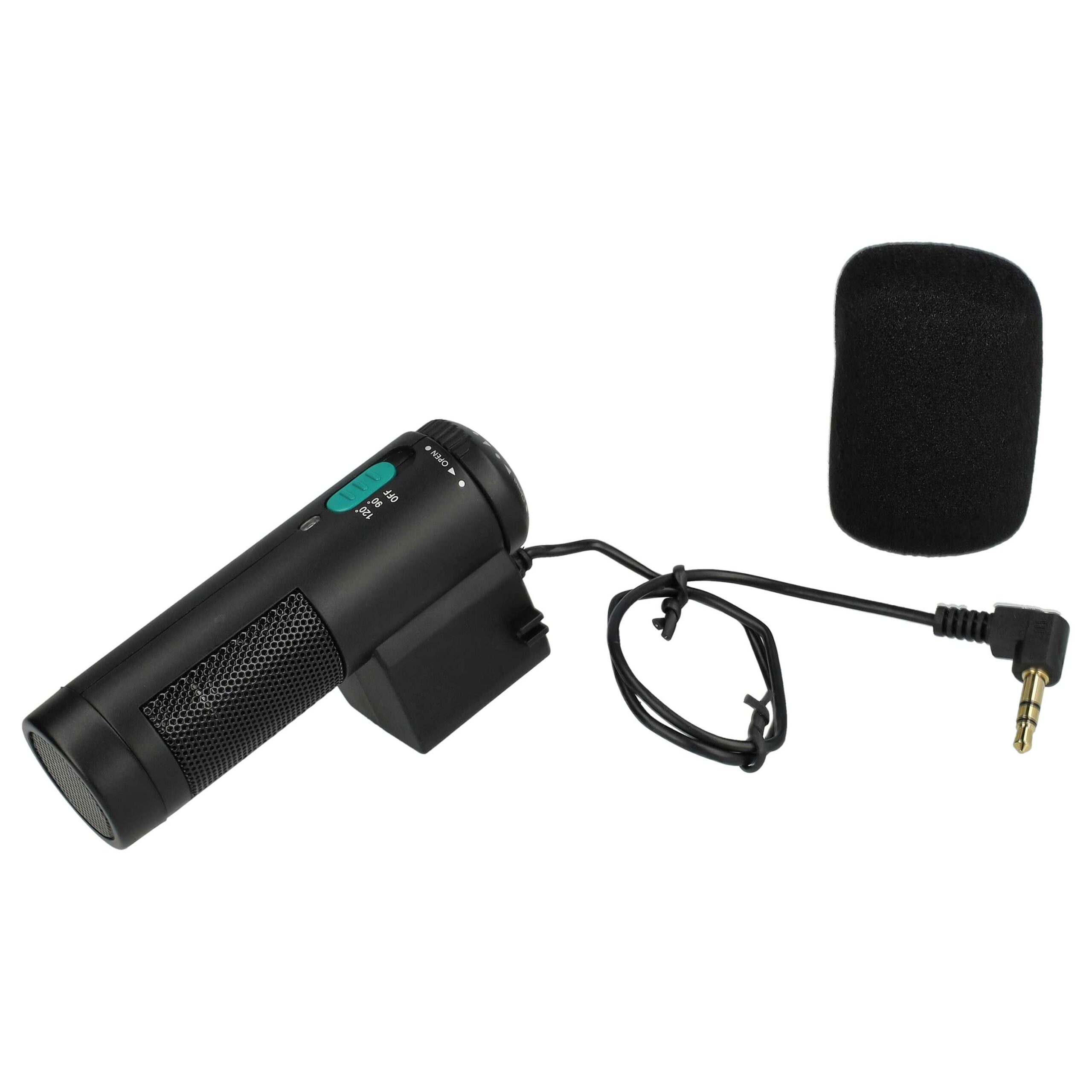 Microfone Estéreo Externo vhbw para Câmaras Fujifilm, Pentax, Panasonic, Nikon - Image 3