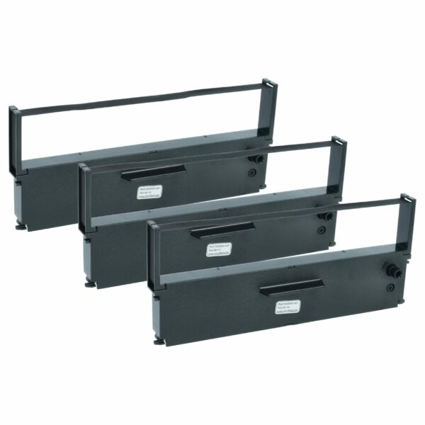 Pack 3x Fita Tintada compatível Epson C43S015231, C43S015369 para Impressoras Matriz de Pontos e Recibos Utax - Preto