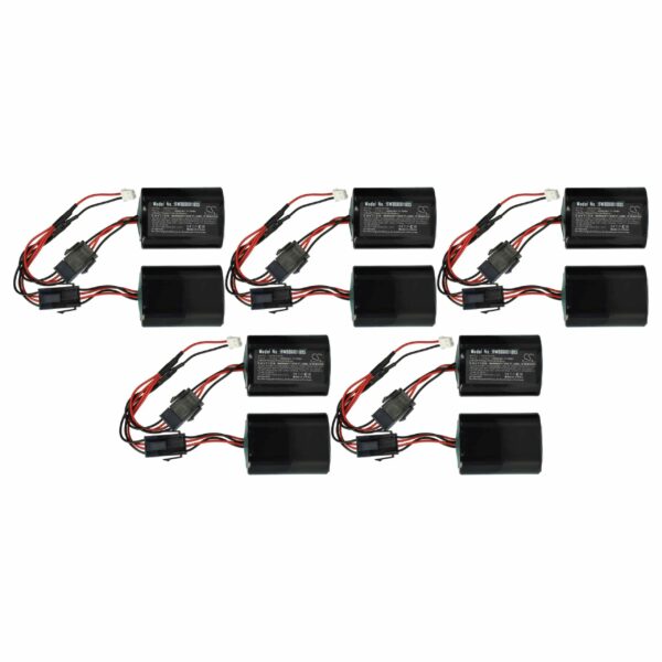 Pack 5x Bateria de Substituição vhbw para Sistemas de Alarme Tyco/DSC/Visonic - Fanso 103-304742 - 16000 mAh 3.6V Li-SOCl2