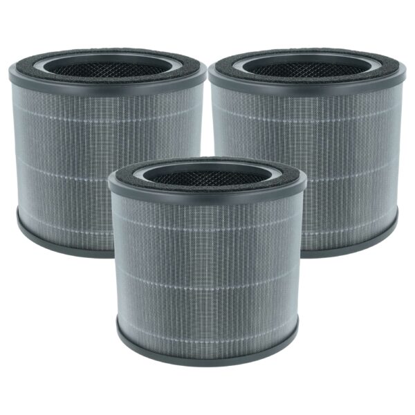 3x Filtro HEPA vhbw com Carvão Ativo para Humidificador Grundig JL-AP-TB01