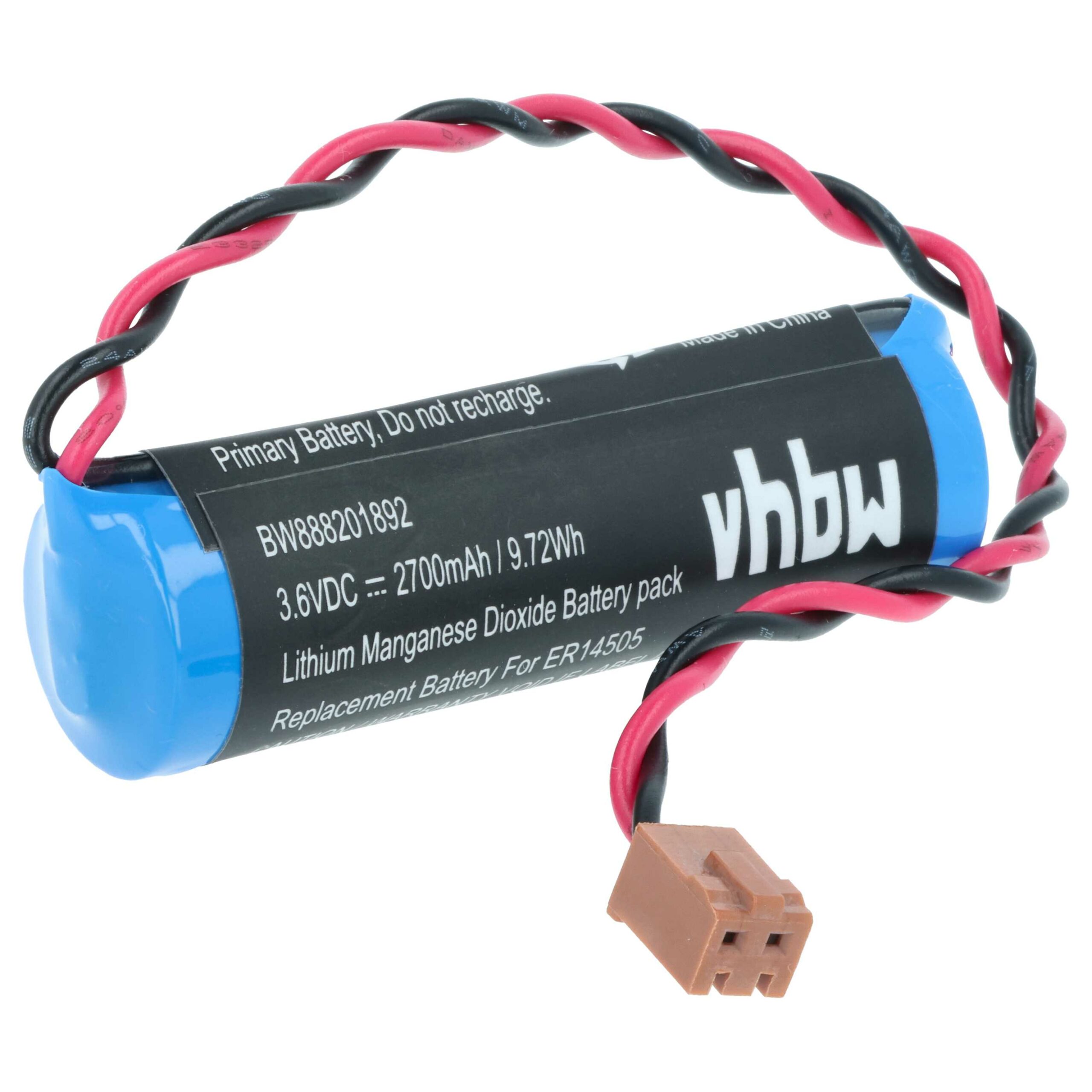 Bateria vhbw para Controlador CNC Toshiba - 2700 mAh 3.6 V Li-SOCl2