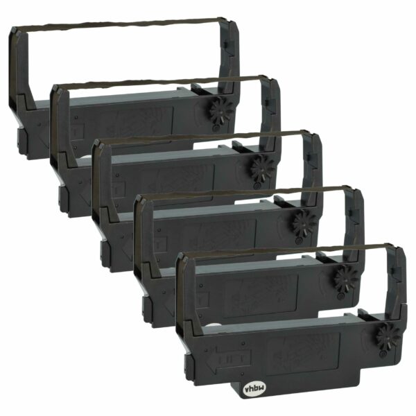 5x Fita de Tinta Compatível Epson C43S015451, 655N para Impressora Matricial Hyundai e Recibos - Roxo