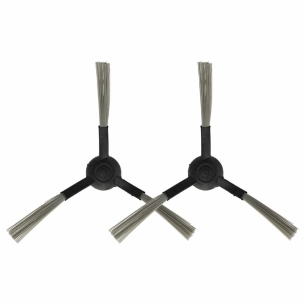 2 Escovas Laterais vhbw para Proscenic, Cecotec, Xiaomi Robot 3490/4090 - 3 Braços, Preto