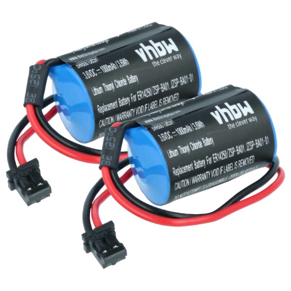 Bateria vhbw para Controlador Industrial Omron JZSP-BA01 - Li-Ion 3.6V 1000mAh (Pack 2)