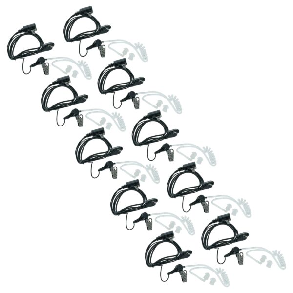 Headset com Microfone para Rádios Yaesu Vertex VX-130 - 10 Unidades com Botão de Resposta e Clip de Montagem