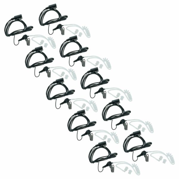 Headset com Microfone para Rádios Yaesu Vertex VX-130 - 10 Unidades com Botão de Resposta e Clip de Montagem