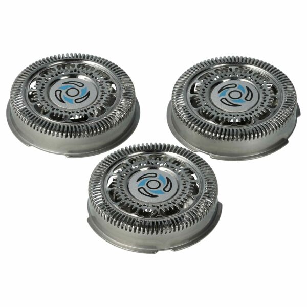 3 Cabeças de Corte de Substituição para Philips SH70/50, SH70/60, SH70, SH71, SH71/50, Prateado vhbw