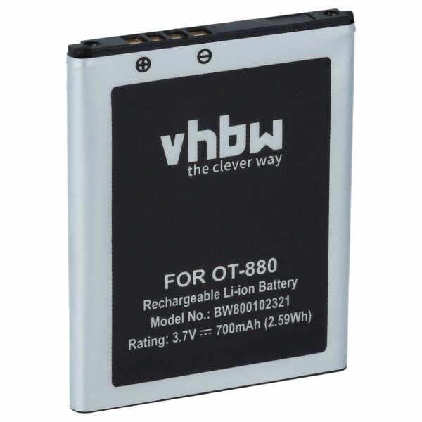 Bateria para Telemóvel vhbw Alcatel BY42 / BTR510AB 700 mAh 3.7 V Li-Ion