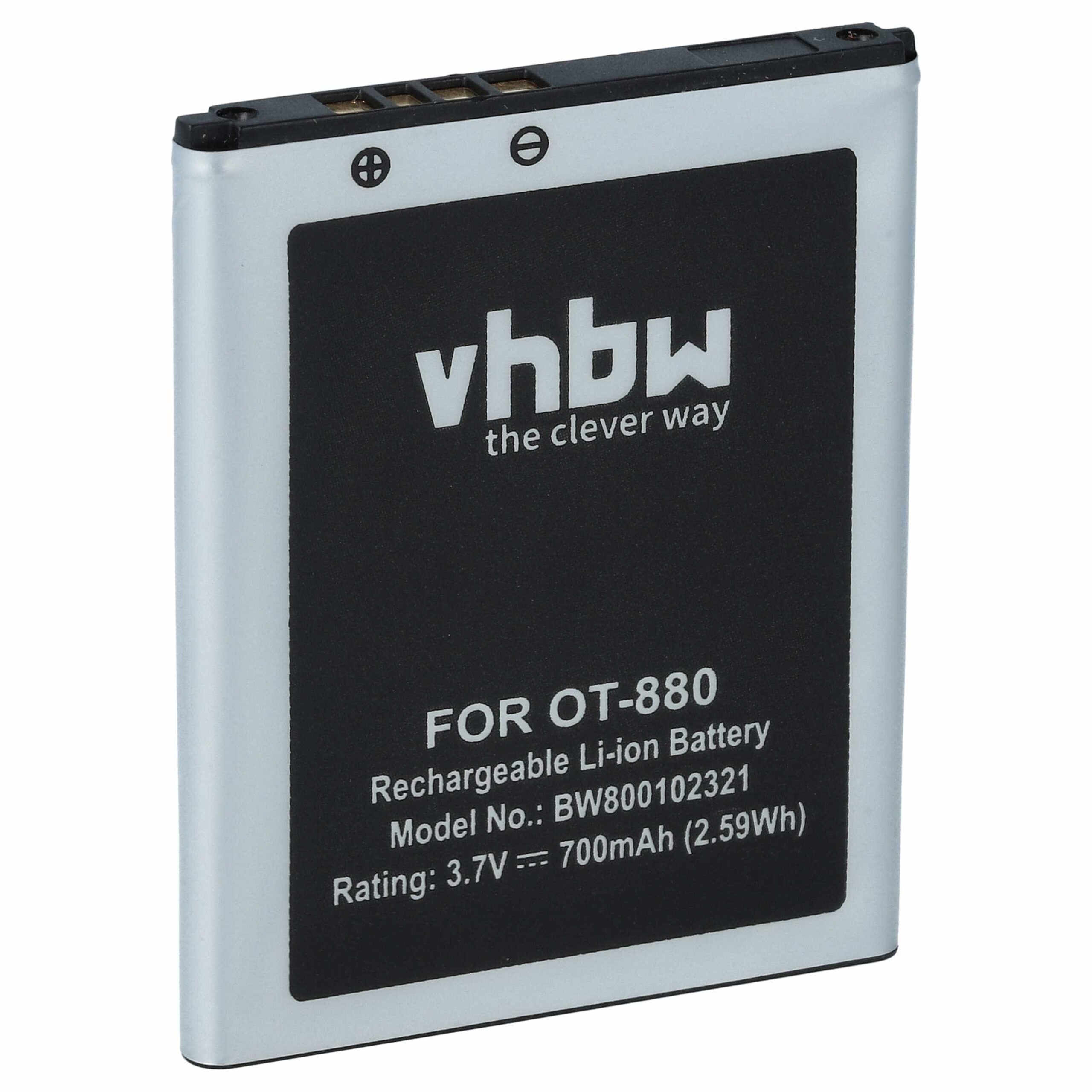 Bateria para Telemóvel vhbw Alcatel BY42 / BTR510AB 700 mAh 3.7 V Li-Ion