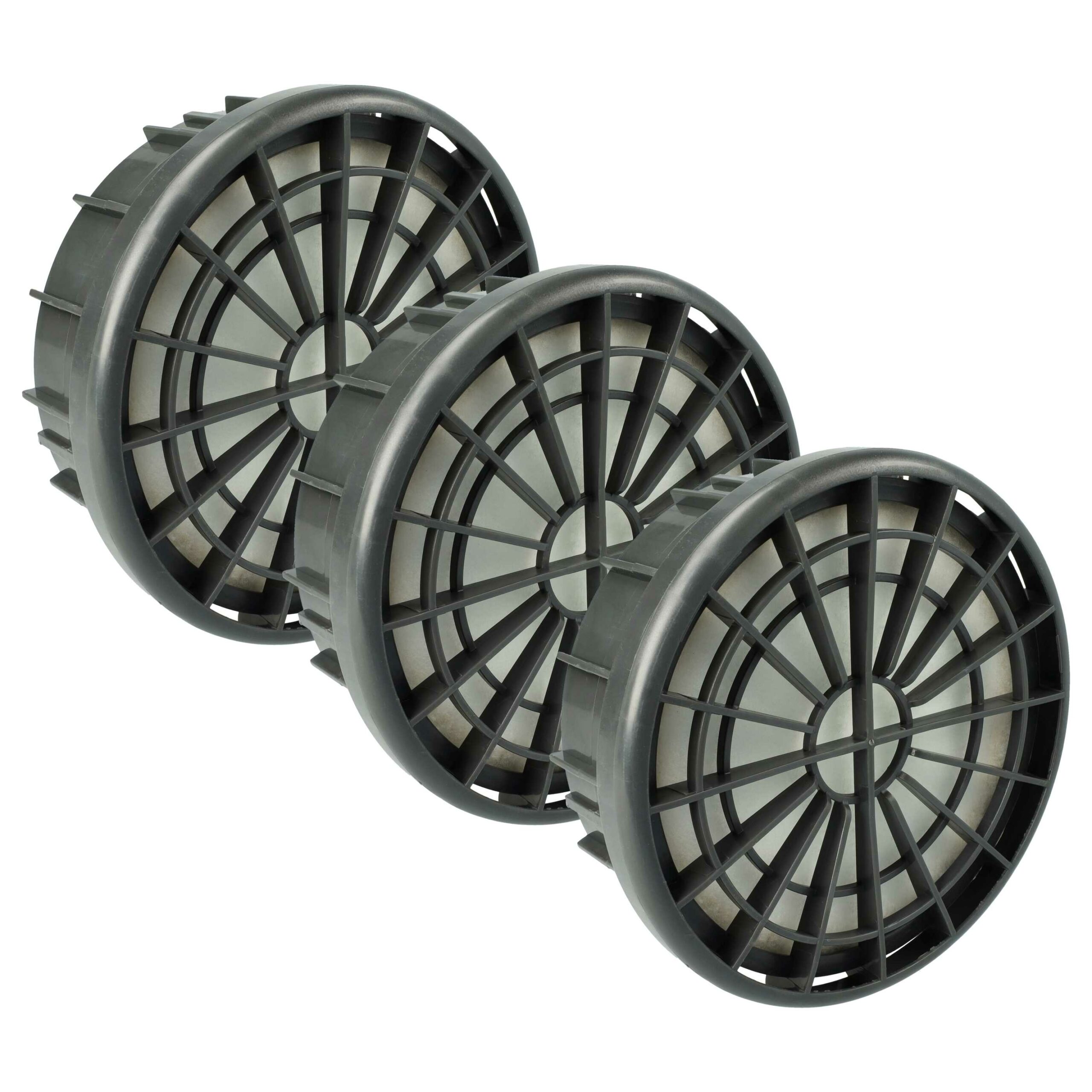 Conjunto 3x Filtros vhbw Compatíveis com Nilfisk 107402902