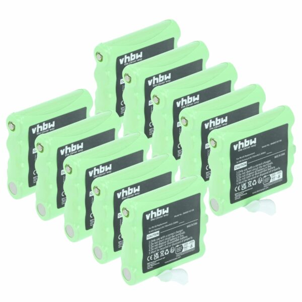 Bateria vhbw 10x 700 mAh 7.4V NiMH para Rádios Midland/Alan/Reer (PB-G8)