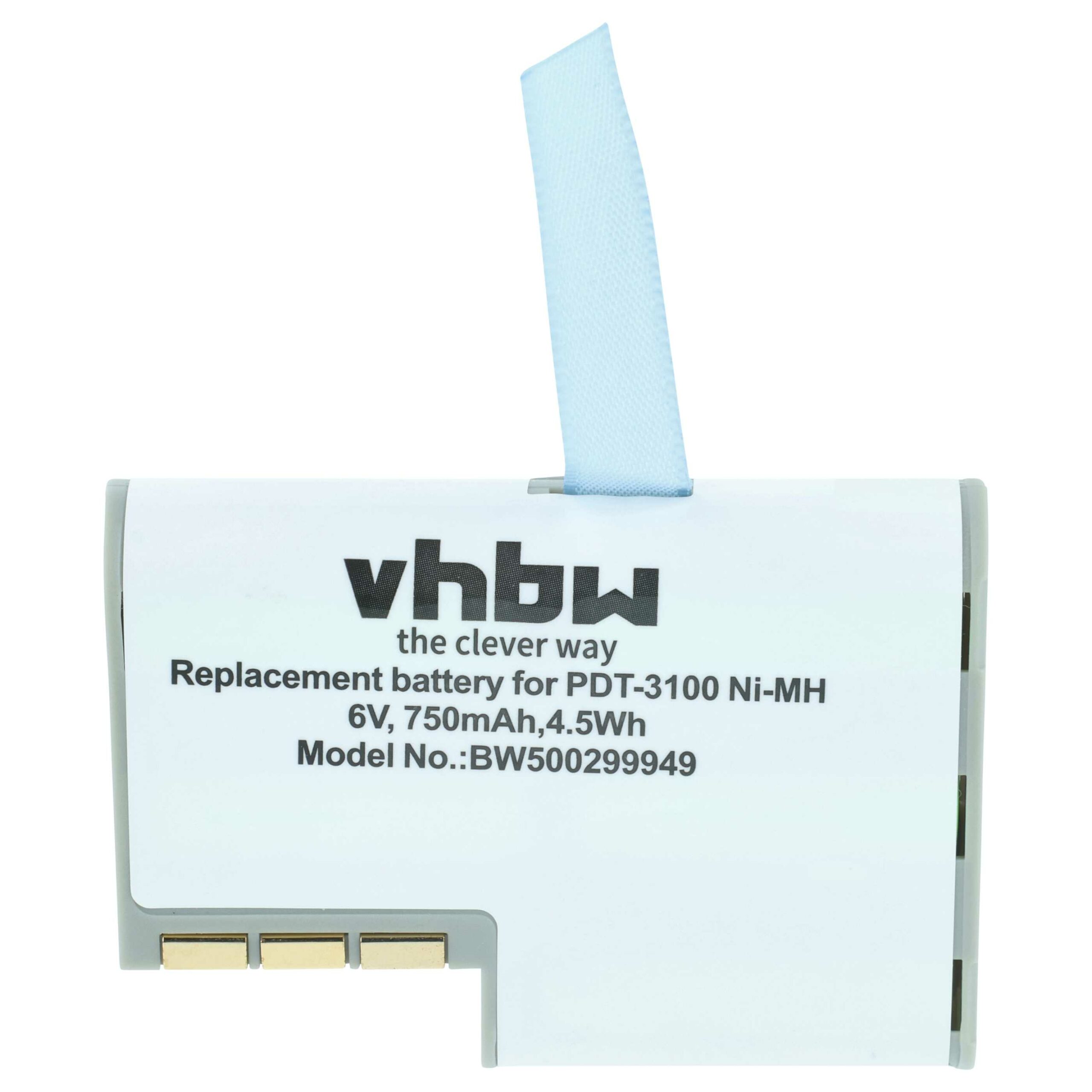 Bateria de Substituição vhbw para Symbol 50-14000-0, 21-36897-02, KT-12596-01 - Scanner POS 750 mAh 6V - Image 3