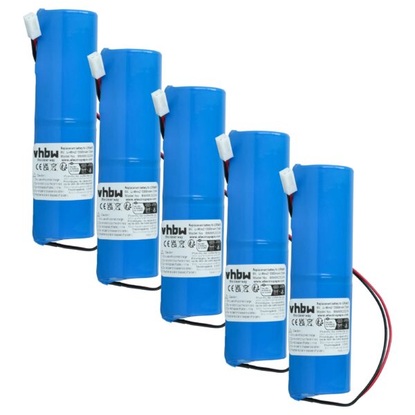 Bateria de Sistema de Alarme vhbw 5x substitui Jablotron 2CR34615, BAT-80A-SAFT - 12000 mAh 6 V Li-MnO2