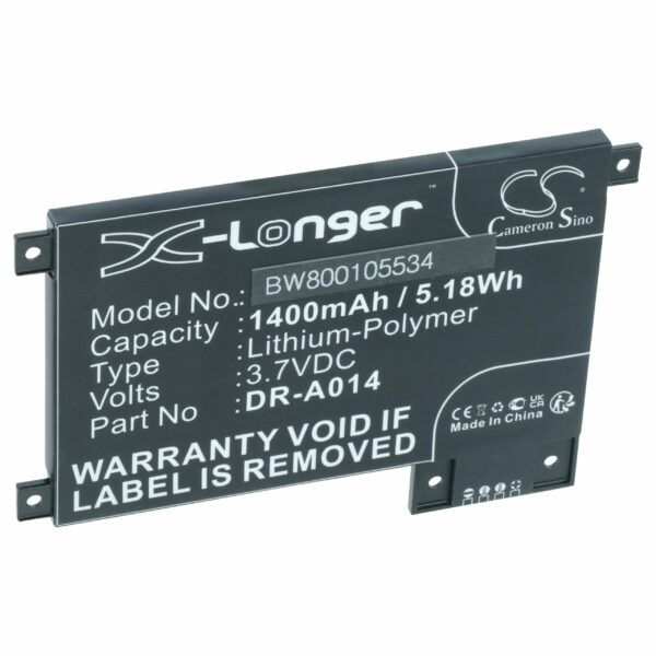 Bateria vhbw para e-Reader Amazon - 1400 mAh 3.7V Li-polymer (DR-A014)
