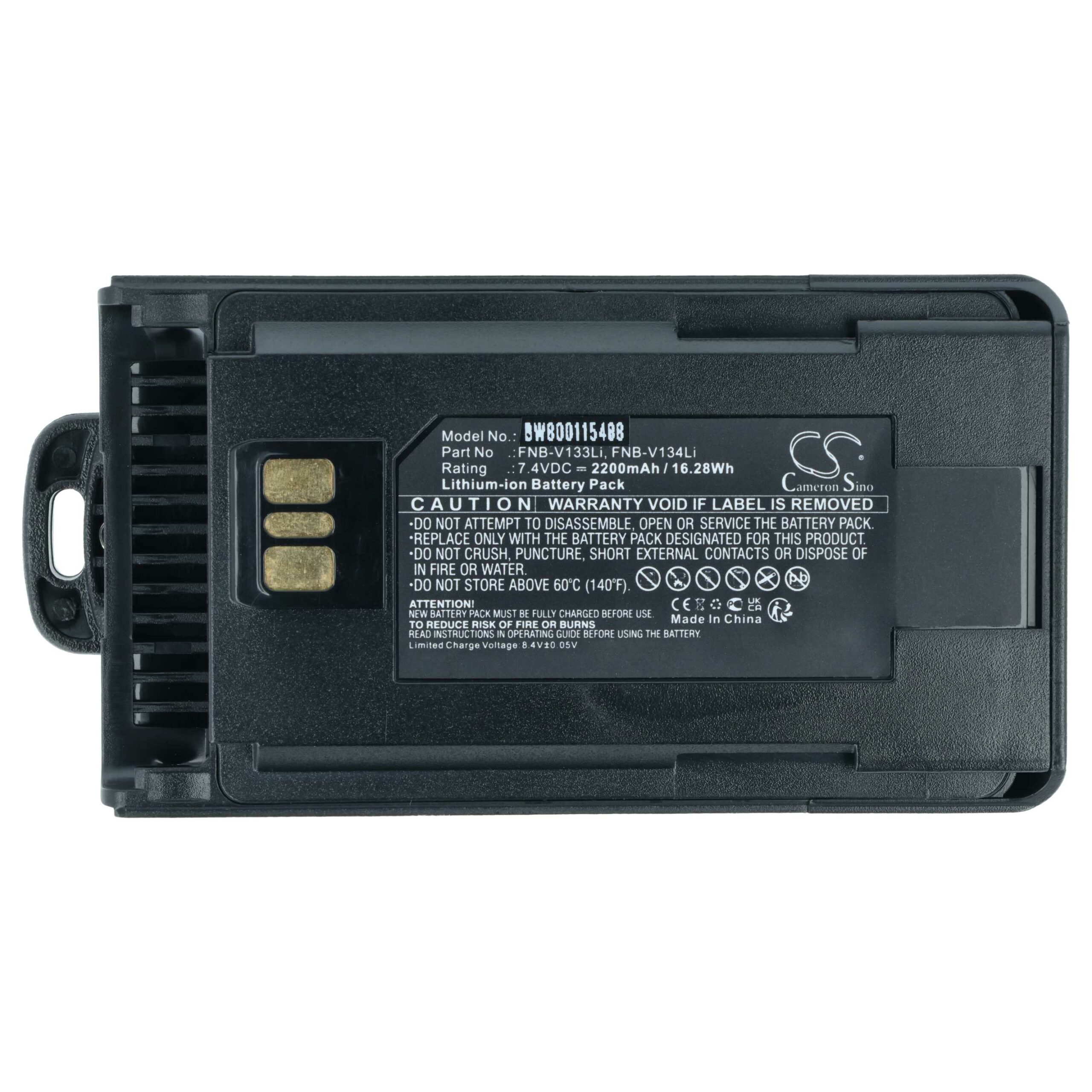 Bateria vhbw para Rádio Motorola / Yaesu Vertex 2200 mAh 7.4 V Li-Ion c/ Clipe - Image 3