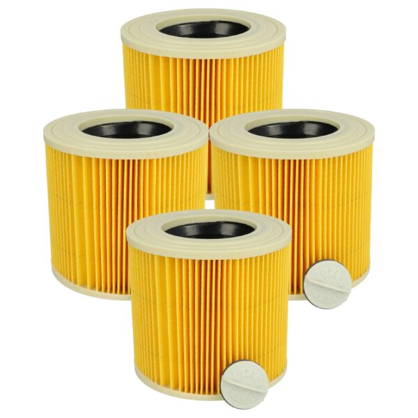 4 Filtros de Cartucho vhbw compatíveis com Kärcher 2.863-303.0, 6.414-547.0 e PowerPlus