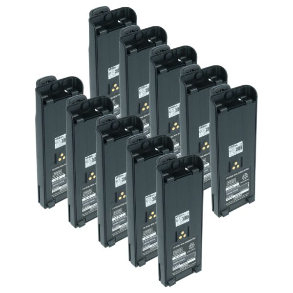 10x Bateria para Motorola NTN7143, NTN7143CR, NTN7143B, NTN7143A - 2500 mAh 7.5 V NiMH com Clip de Cintura vhbw