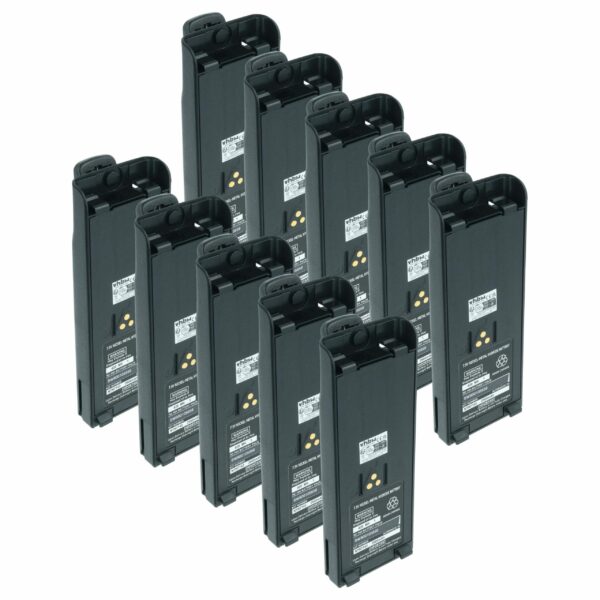 10x Bateria para Motorola NTN7143, NTN7143CR, NTN7143B, NTN7143A - 2500 mAh 7.5 V NiMH com Clip de Cintura vhbw
