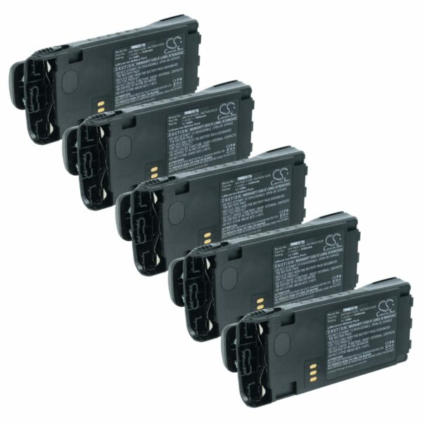 Bateria 5x para Motorola NNTN5510, NNTN5510BR, NNTN5510AR - 1500 mAh 7.4 V Li-Ion + Clip de Cinto