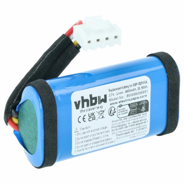 Bateria vhbw para JBL PartyBox Encore Essential - Li-Ion 6800 mAh (GSP-1S2P-F5A)