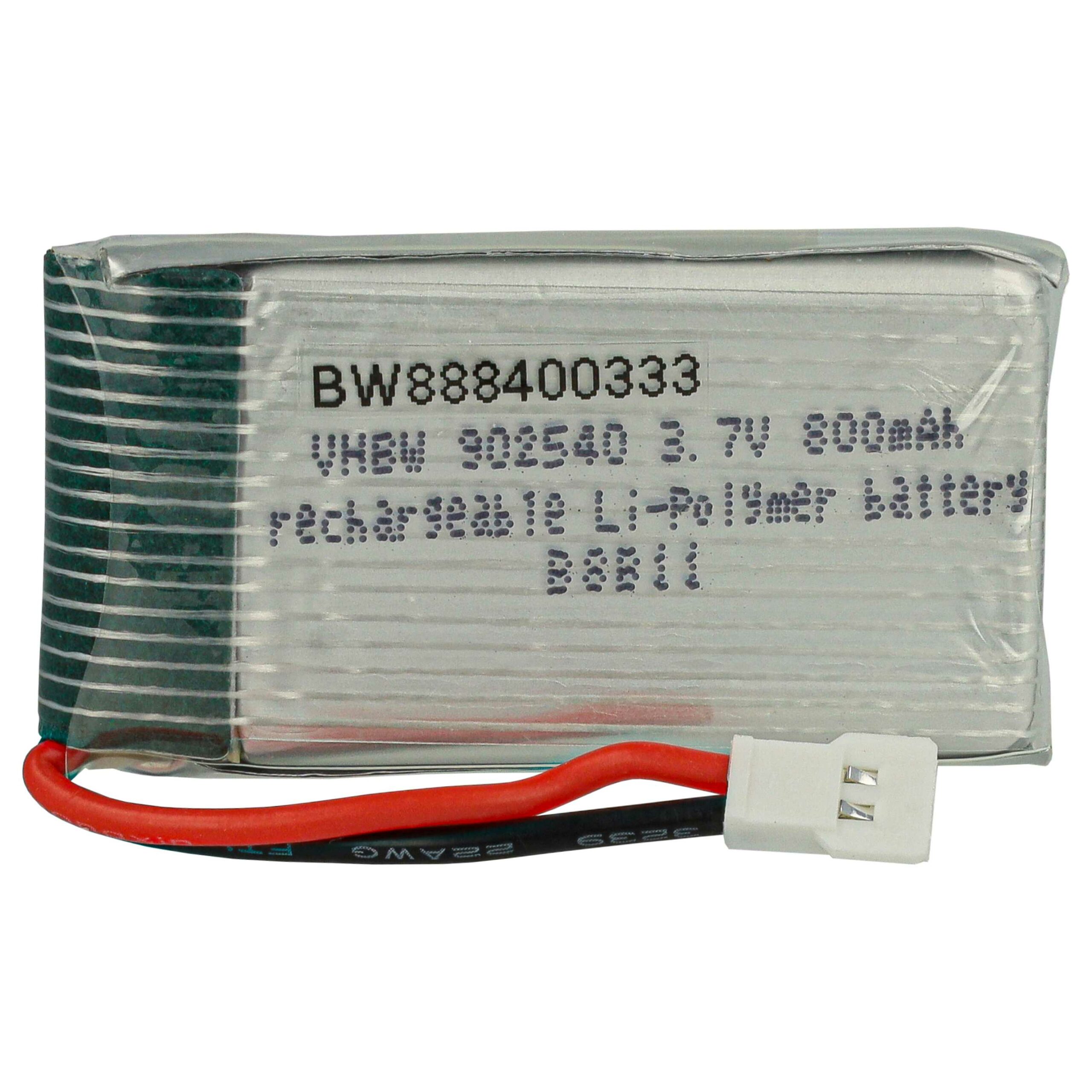 Bateria Li-polymer vhbw 800 mAh 3.7 V para Modelos Telecomandados - Conector XH 2.54 - Image 3