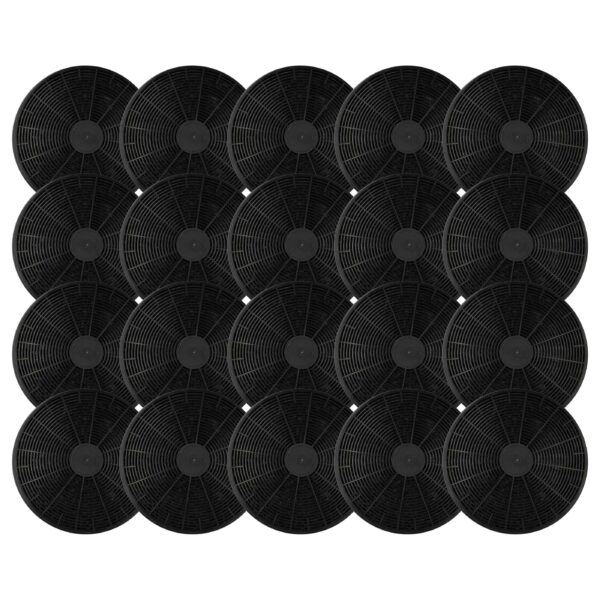 20x Filtro de Carvão Ativado para Coifa Baumatic ST1 e Hanseatic - 17.5 cm
