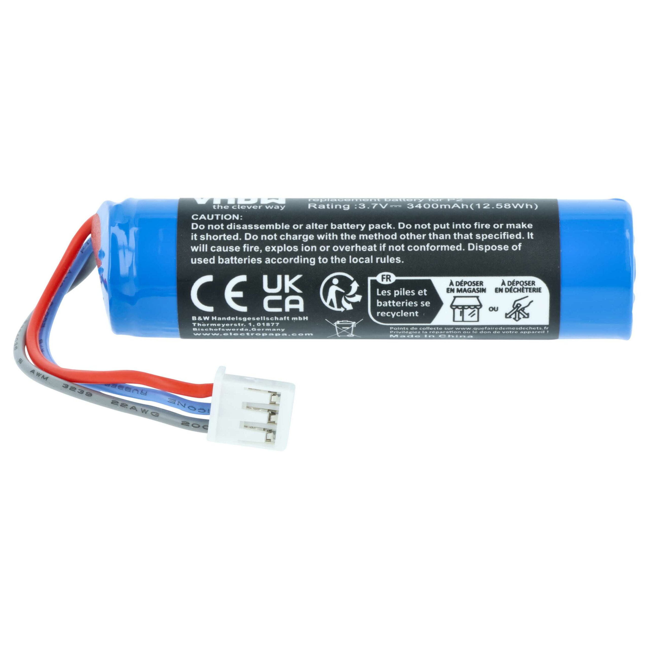 Bateria de Substituição vhbw para Comando Remoto Parrot MCBAT00014 3400mAh, 3.7V - Image 3