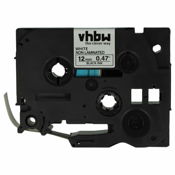 Fita de etiquetagem compatível Brother TZE-N231 - 12 mm preto sobre branco vhbw