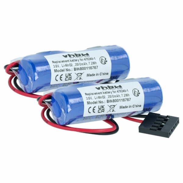 Bateria vhbw 2x ER6V/479348-1 para Controladores Industriais Toshiba/Yaskawa - 2000mAh 3.6V Li-MnO2