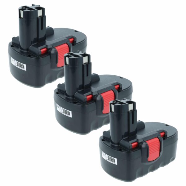 Pack 3x Bateria vhbw 18V 3000 mAh NiMH para Ferramentas Bosch (substitui 2607335278, 2607335266)