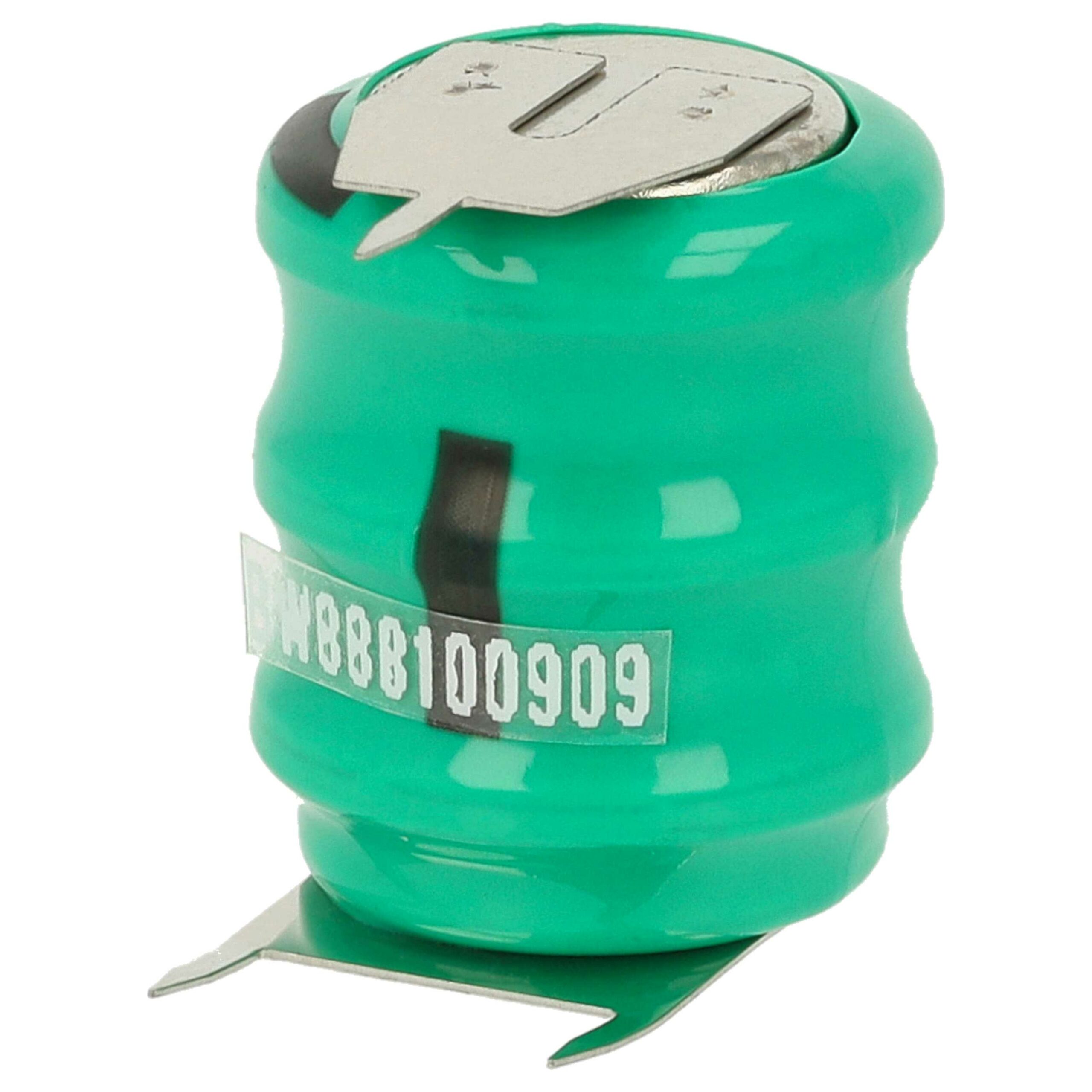 10x Bateria Botão vhbw Tipo V80H 3 Pinos para Modelismo e Lâmpadas Solares - 80 mAh 3,6 V NiMH - Image 2