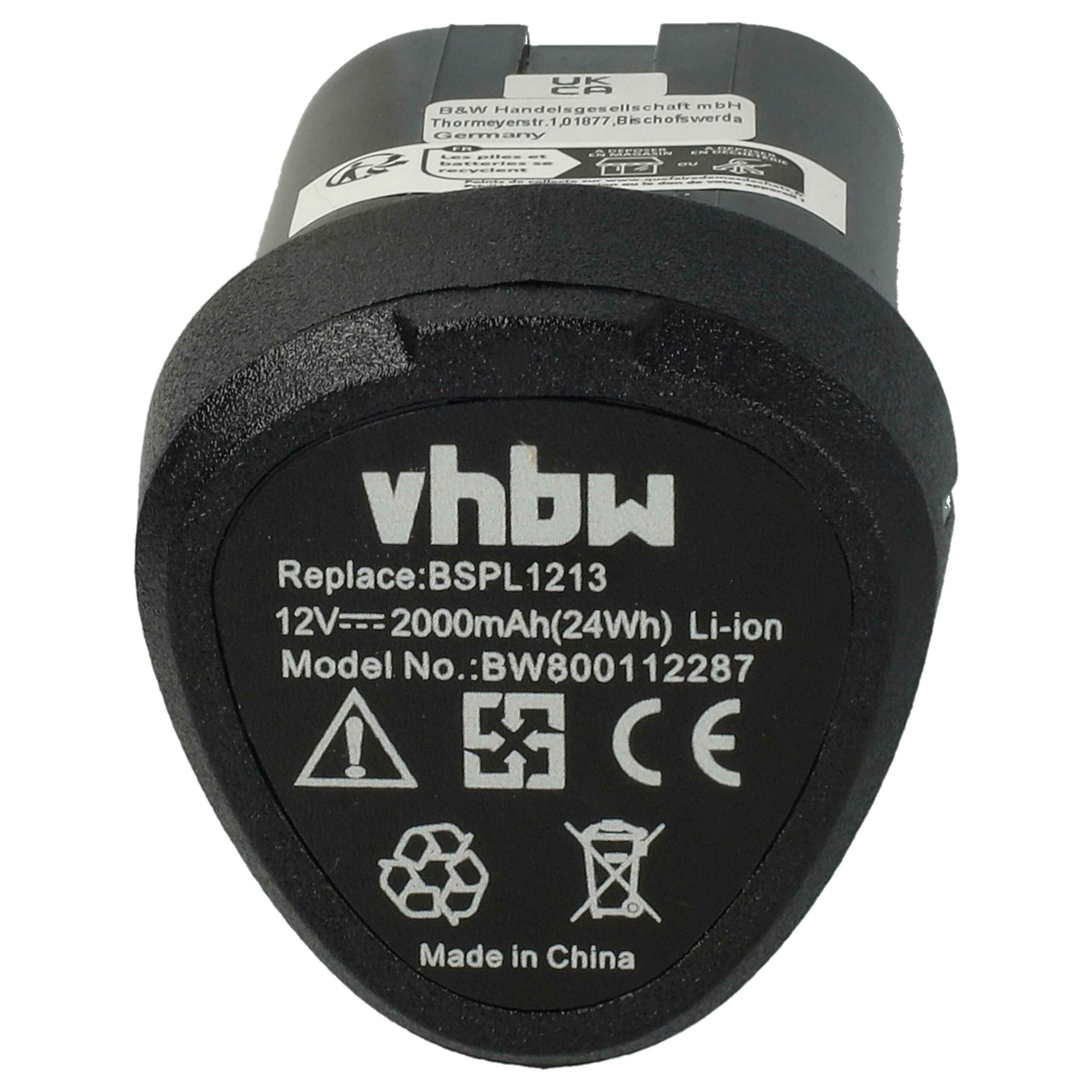 Bateria vhbw 12V 2000 mAh Li-Ion para Ferramentas Hendi e Ryobi - Image 3