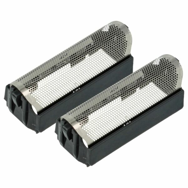 2x Lâmina de Barbear Braun 424 com Moldura - vhbw (Preto/Prata)