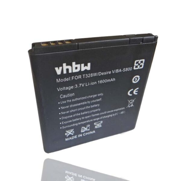 Bateria vhbw compatível com Zopo / HTC - 1600 mAh 3.7 V Li-Ion