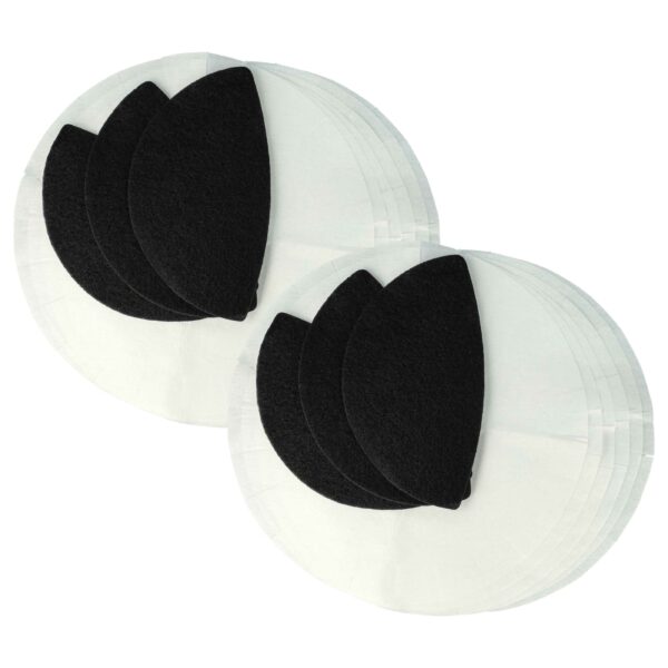 Jogo de 18 Filtros para Fritadeira DeLonghi DL F38 - 12 Filtros de Papel e 6 de Carvão Ativado vhbw