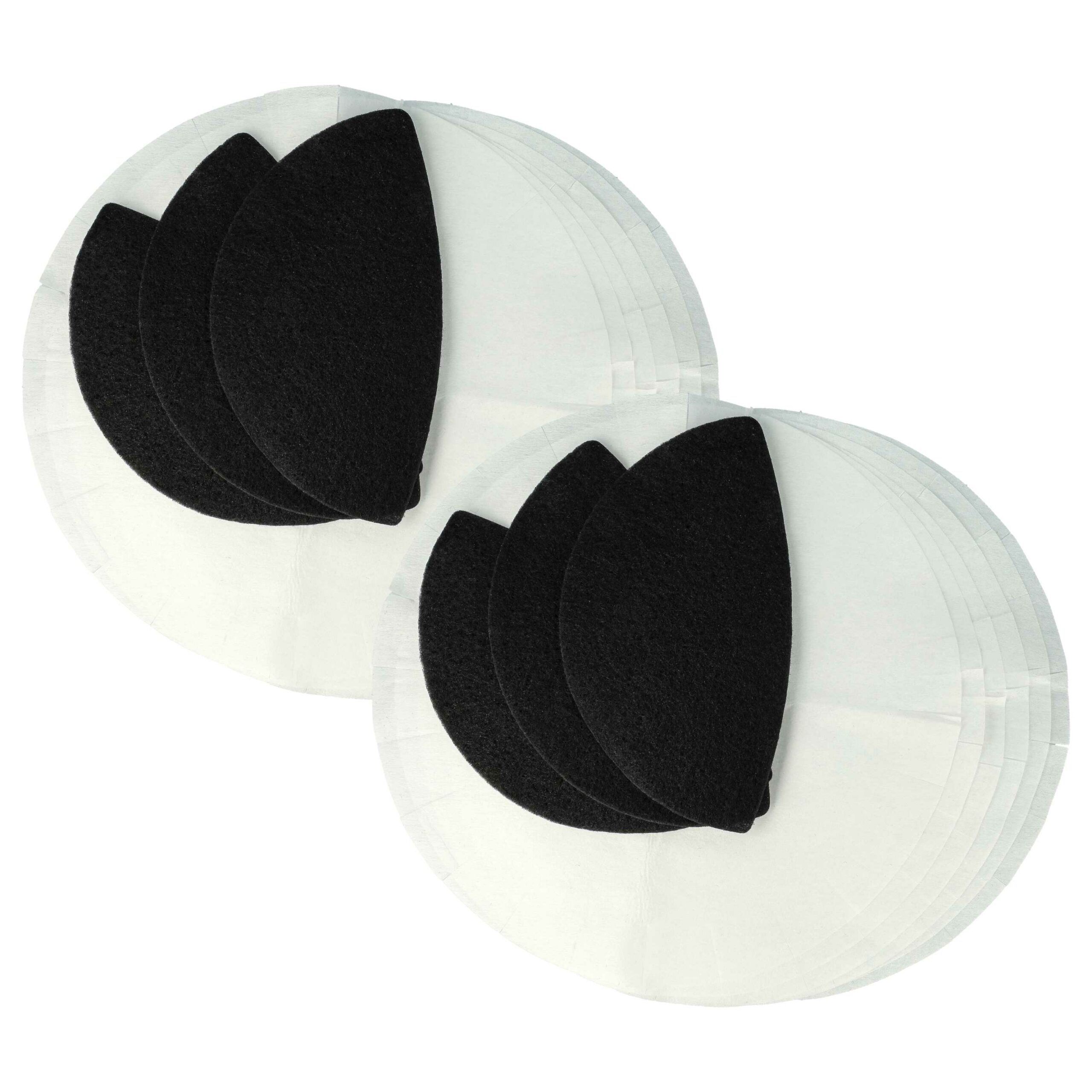 Jogo de 18 Filtros para Fritadeira DeLonghi DL F38 - 12 Filtros de Papel e 6 de Carvão Ativado vhbw