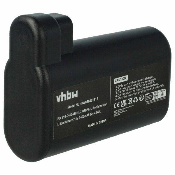 Bateria vhbw para Electrolux AEG S91-0400410-SU2, OSBP72LI - 3400mAh, 7.2V, Li-Ion