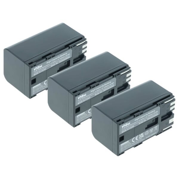 Pack 3 Baterias vhbw para Câmara Canon BP-975, BP-955, BP-925 - 3600 mAh 7.4 V