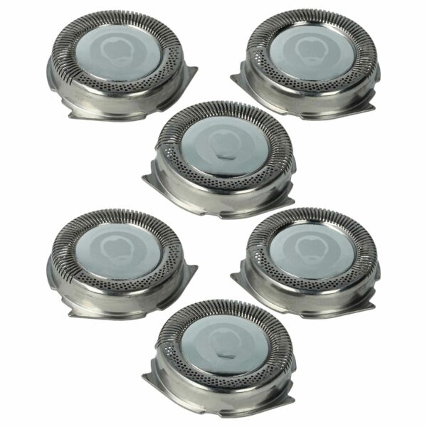 6x Cabeças de Barbear para Philips HQ6, Prateado - vhbw