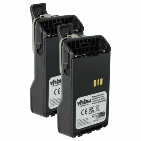 Bateria vhbw 2x para Motorola PMNN4511A, PMNN4440, PMNN4502A - 2600 mAh 7.4 V Li-Ion