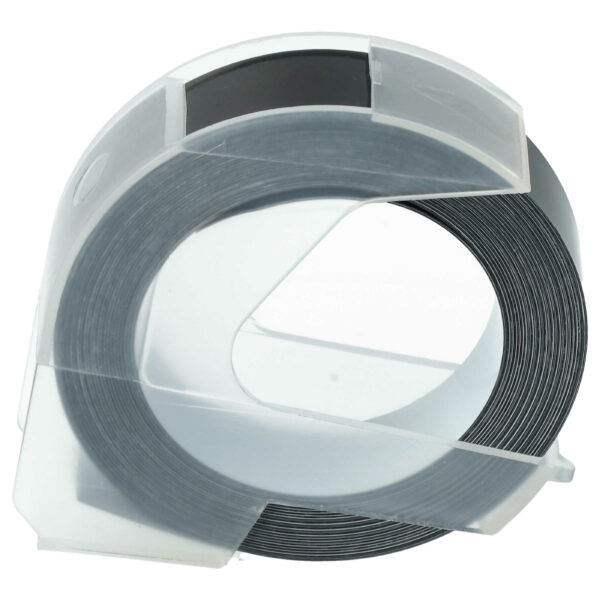 Fita de Etiquetas 3D vhbw Compatível com Dymo 0898132 - 12 mm Branco em Preto
