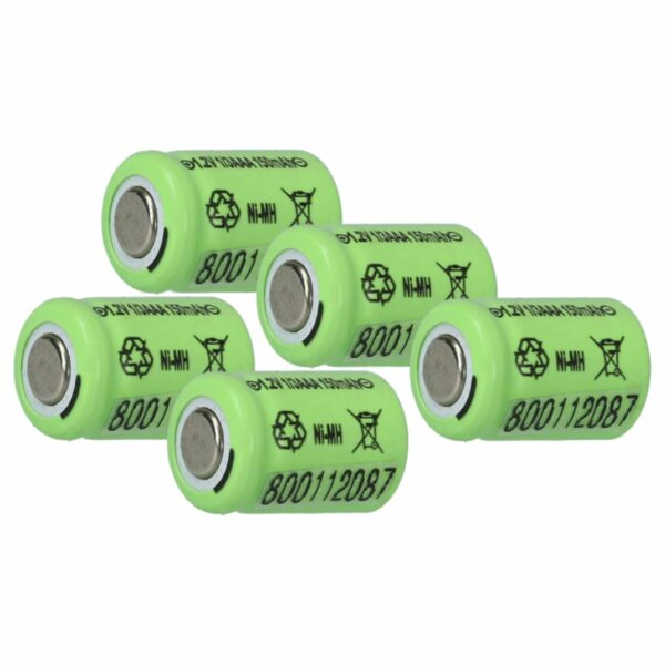 Bateria vhbw NiMH 1/3AAA 150 mAh 1.2V - Pack 5 Células para Modelos Telecomandados