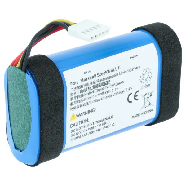 Bateria vhbw para coluna Marshall Stockwell II - Li-Ion 2680 mAh