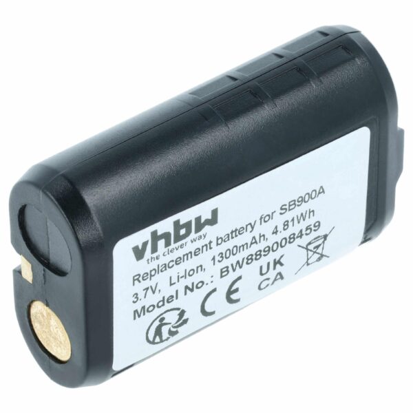 Bateria vhbw para Sistema Sem Fios Shure SB900A, SB900B, SB900C - 1300 mAh 3.7 V
