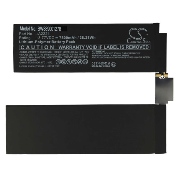 Bateria para Tablet Apple A2224 - 7500 mAh 3.77 V Li-polímero vhbw