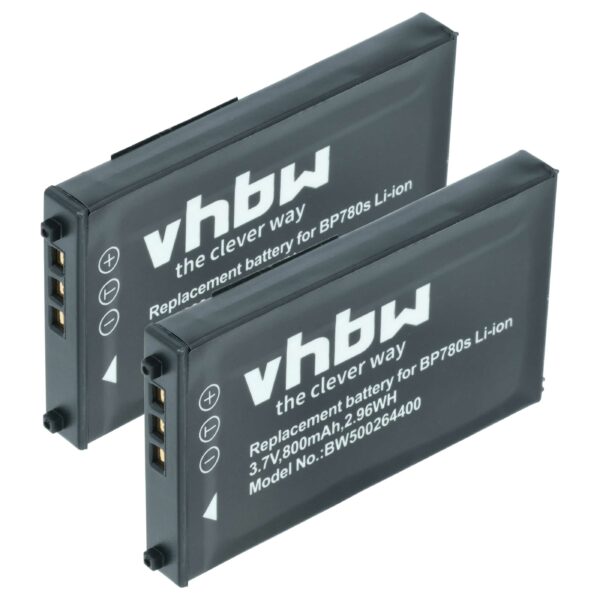 2x Bateria vhbw para Kyocera BP780s - 700mAh, 3.7V, Li-Ion