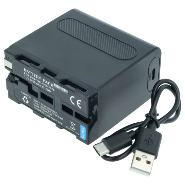 Bateria vhbw compatível Sony NP-F950, NP-F930, NP-F750, NP-F550 - 6000mAh, 7.4V, Li-Ion