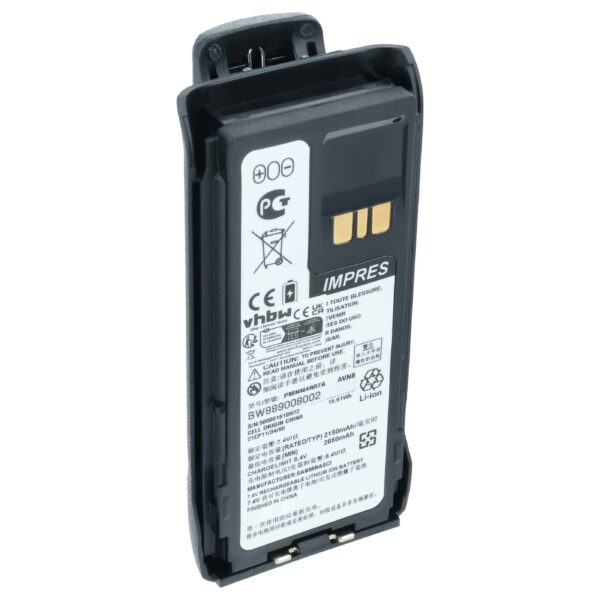 Bateria para Rádio vhbw substitui Motorola PMNN4407A 2150 mAh 8.4 V Li-Ion