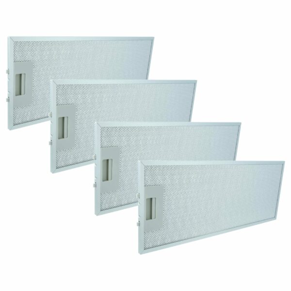 4x Filtro de Gordura em Metal vhbw para Coifa Siemens (substitui 00352813)